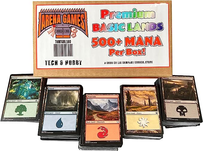 Load image into Gallery viewer, Arena Games Premium Magic The Gathering 500 Basic Lands Box
