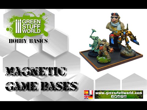 Load and play video in Gallery viewer, Green Stuff World for Models &amp; Miniatures Magnetic Bases Round 32mm 10863
