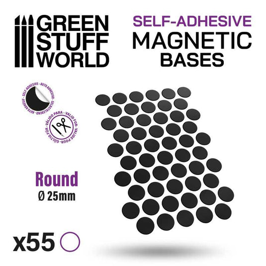 Green Stuff World for Models & Miniatures Magnetic Bases Round 25mm 10861