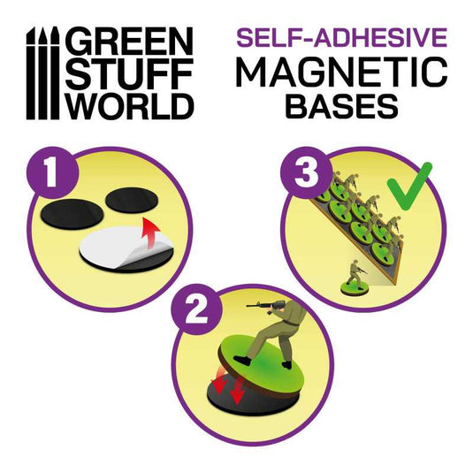 Green Stuff World for Models & Miniatures Magnetic Bases Round 32mm 10863