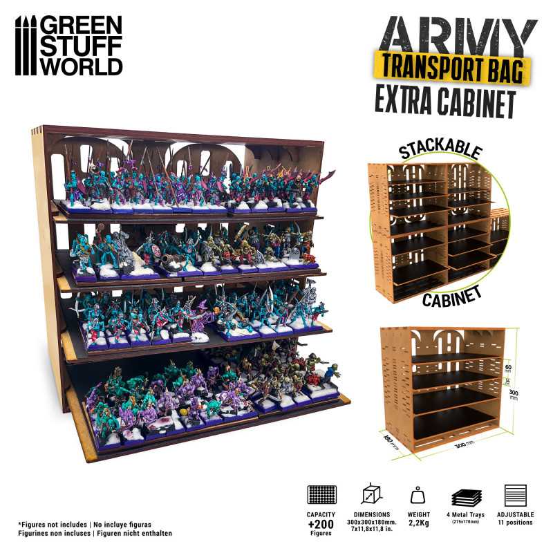 Load image into Gallery viewer, Green Stuff World for Models and Miniatures Army Transport Bag - Extra Cabinet 11937
