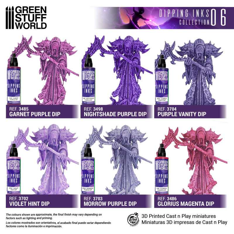 Load image into Gallery viewer, Green Stuff World Paint Set 11694 - Dipping Ink Contrast Paint Collection 06
