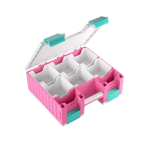 GameGenic Game Castle Pink/White/Teal Deck Box for TCG and CCG - Cobbco