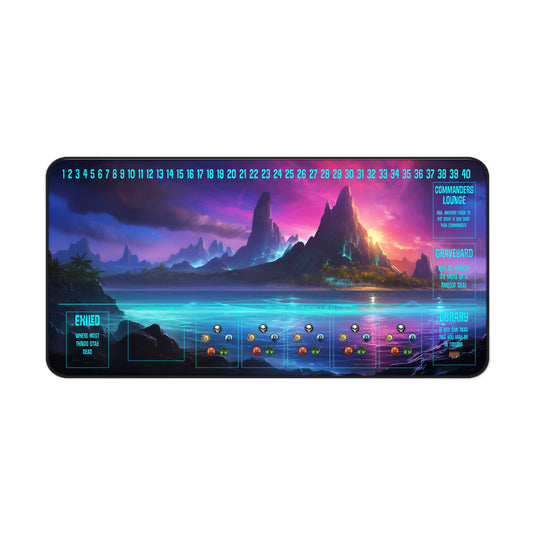 Ultra Edition MTG Playmat 31" x 15.5" Island - Fantasy RPG - Cobbco