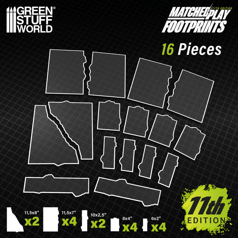 Load image into Gallery viewer, Green Stuff World 11th Edition Glasspack Footprints 40k compatible - Wargaming - Cobbco

