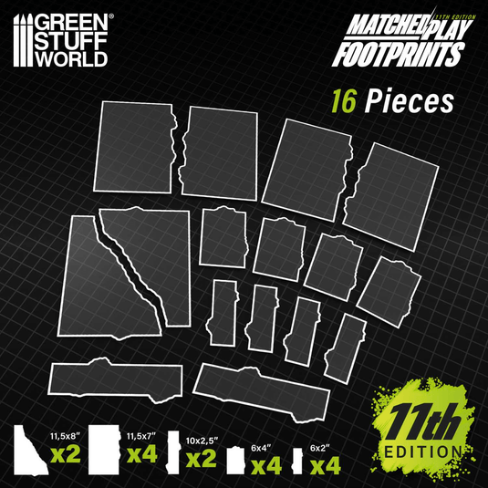 Green Stuff World 11th Edition Glasspack Footprints 40k compatible - Wargaming - Cobbco