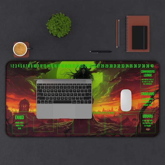 Ultra Edition MTG Playmat 31" x 15.5" Female Plague Priest  - Fantasy RPG