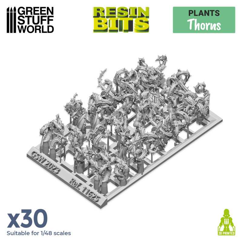 Load image into Gallery viewer, Green Stuff World for Models and Miniatures 3D Printed Bits Set – Thorns 11625
