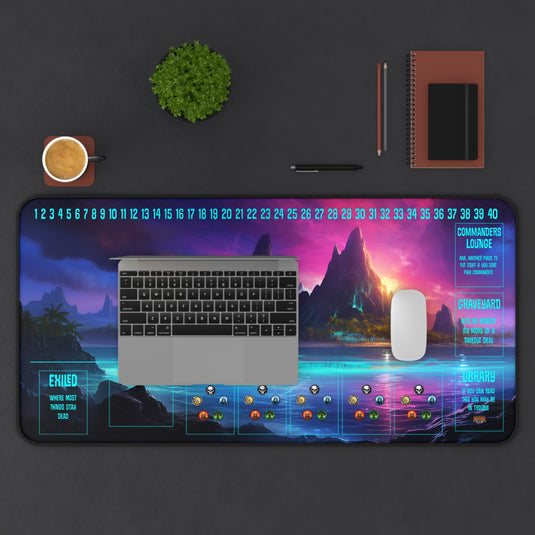 Ultra Edition MTG Playmat 31" x 15.5" Island - Fantasy RPG - Cobbco