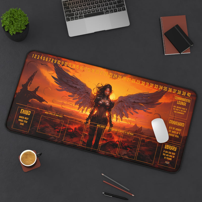 Load image into Gallery viewer, Ultra Edition MTG Playmat 31" x 15.5" Angel of Vengeance- Fantasy RPG
