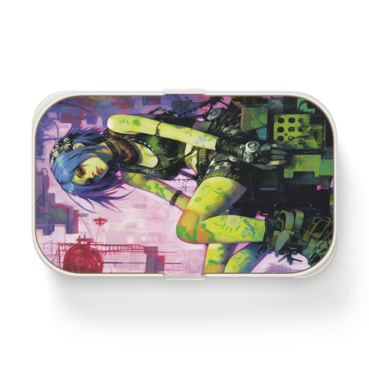 Design Series Sci-Fi RPG - Anime Girl Punk Rocker #1 Bento Lunch Box , Waifu and Weebs, Nerdy Gift Idea