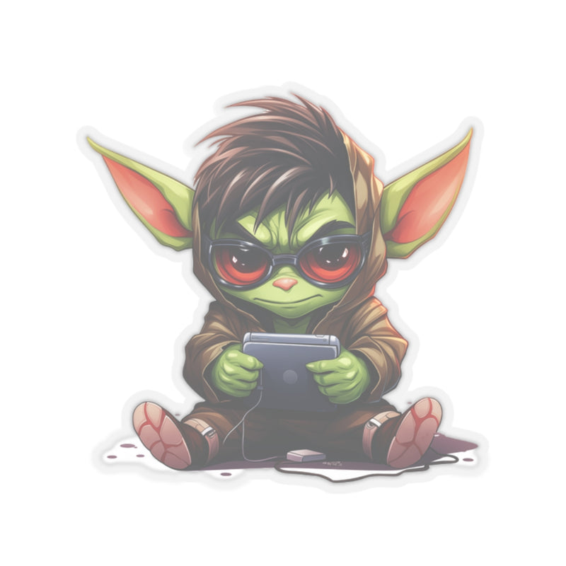 Load image into Gallery viewer, Nerdy Sticker Cute Chibi Gamer Goblin with Glasses #1 D&amp;D Anime
