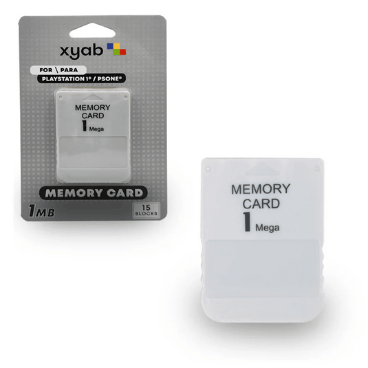 PlayStation 1 PS1 PSOne 1MB Memory Card – 15 Block Save Data – Retro Gaming Accessory Replacement - Cobbco