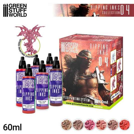 Green Stuff World Paint Set 11696 - Dipping Ink Contrast Paint Collection 04