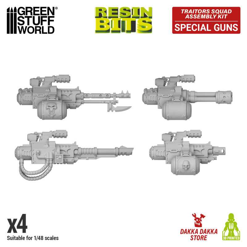 Load image into Gallery viewer, Green Stuff World for Models &amp; Miniatures DakkaDakka Traitors Squad Chaos Special Guns  12412
