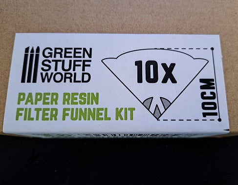 Green Stuff World for Models & Miniatures Paper Resin Filter Funnels 10cm 3096