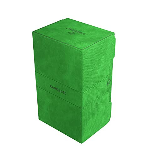 Load image into Gallery viewer, Gamegenic Stronghold 200+ XL Deck Box Double - Sleeved Card Storage Green - Cobbco
