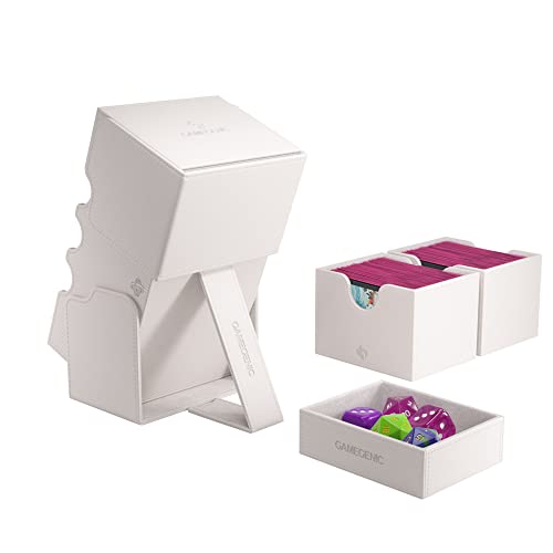 Load image into Gallery viewer, Gamegenic Stronghold 200+ XL Deck Box Double - Sleeved Card Storage White - Cobbco
