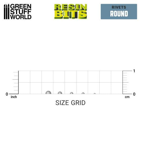 Green Stuff World for Models and Miniatures 3D-printed Micro Rivets – Round 12247