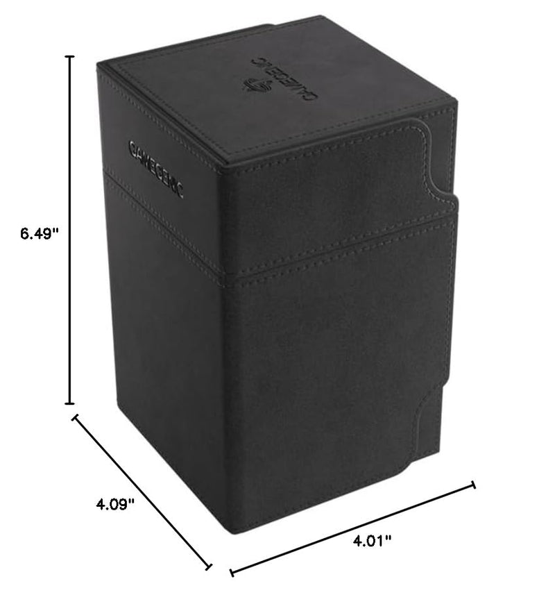 Load image into Gallery viewer, Gamegenic Watchtower 100+ XL Convertible Deck Box Holds Up to 100 Cards Black
