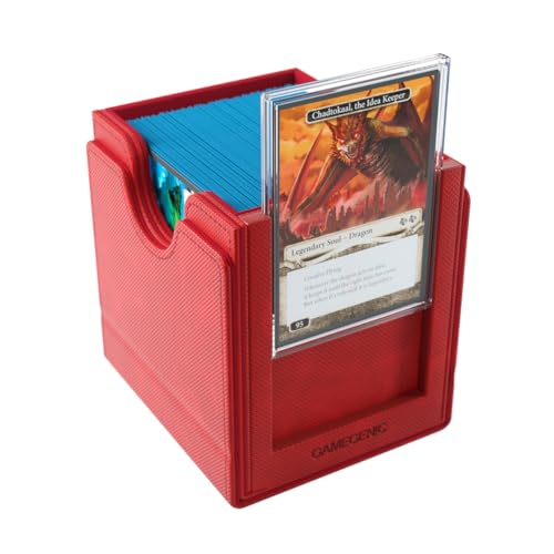 Gamegenic Sidekick Pro 100+ XL Convertible - Premium Deck Box with Card Display Red