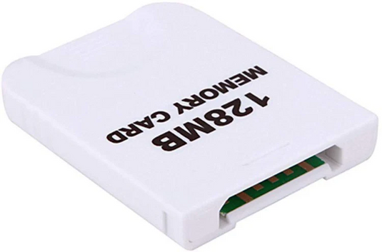 128MB White Memory Card Compatible with Wii and Gamecube - Retro Gaming