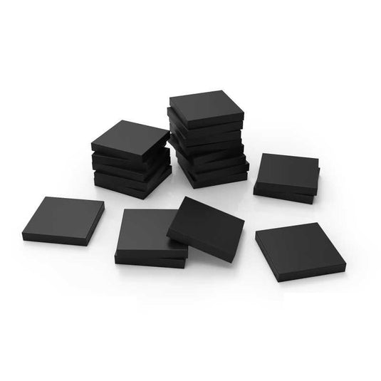Green Stuff World 20mm Square Plastic Bases - Black 9830