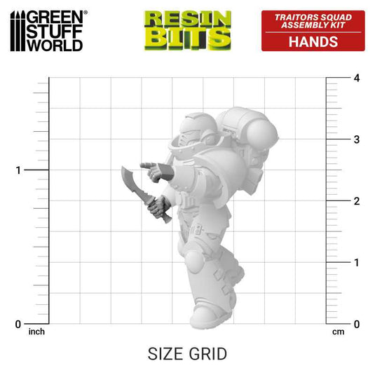 Green Stuff World for Models & Miniatures DakkaDakka Traitors Squad Hands 12413