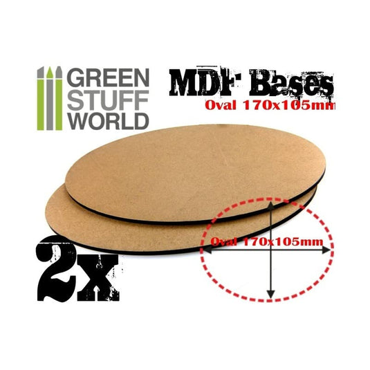 Green Stuff World 170x105mm Oval MDF Bases 9222