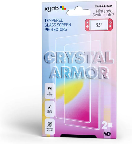 XYAB Nintendo Switch Lite Screen Protector 2 Pack – Tempered Glass 9H Hardness Anti - Scratch - Cobbco