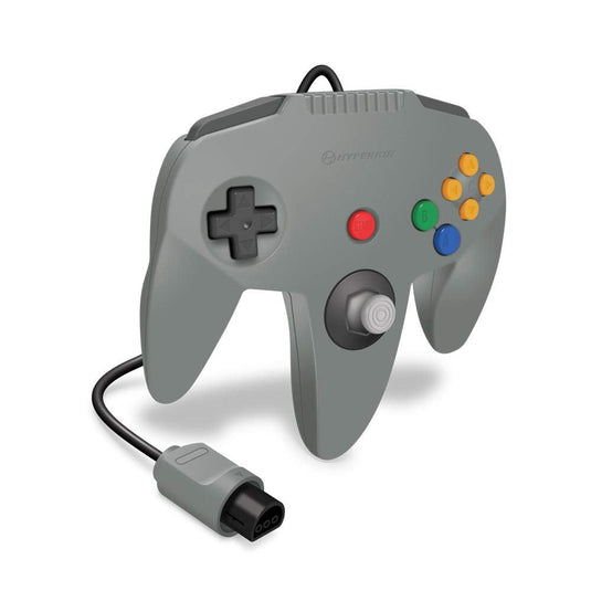 Hyperkin - "Captain Premium Controller for Nintendo N64 (Gray) - Retro Original Style Controller - Cobbco