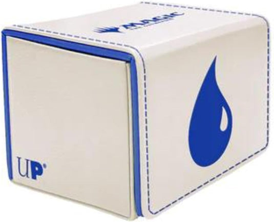 Ultra Pro - Mana 8 Alcove Edge Deck Box - Island for Magic: The Gathering, Store & Protect up to 100 Standard Size MTG Cards, Great for Commander Deck, Side Loading Deck Box, Premium Leatherette - Cobbco