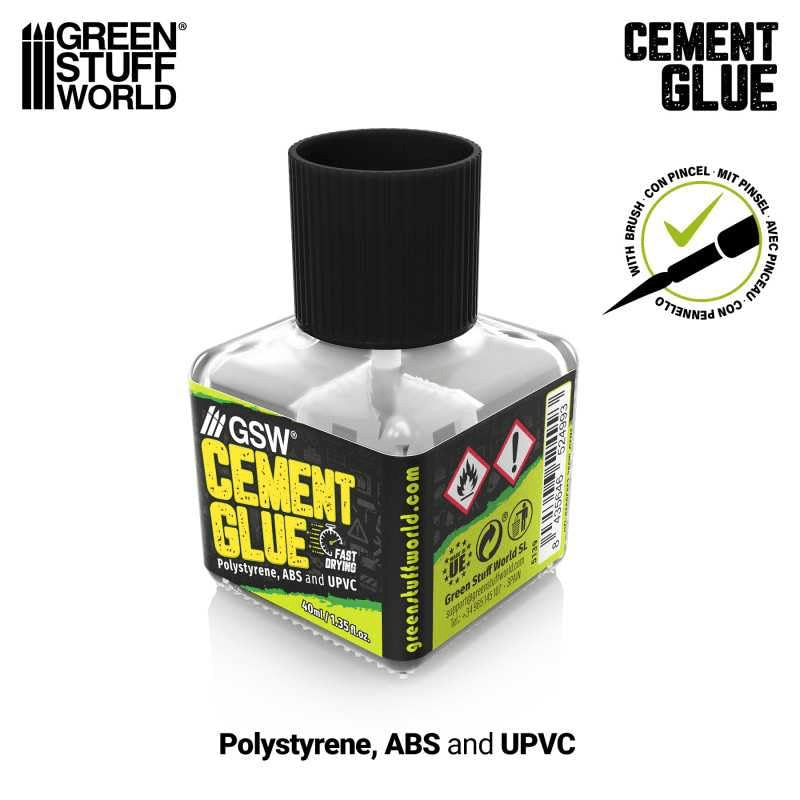 Load image into Gallery viewer, Green Stuff World Cement Glue for Plastic Models, 40ml with 2 Fine Applicator Brushes 5139 - Cobbco
