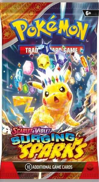 Pokemon TCG Surging Spark – Single Booster Pack – Pack Art May Vary - Cobbco