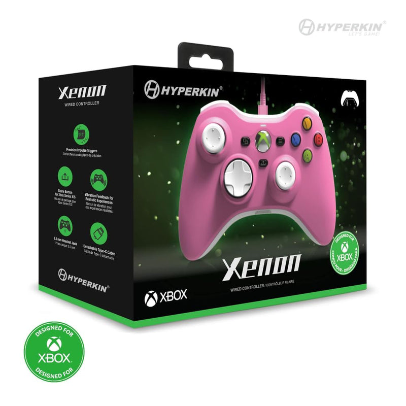 Load image into Gallery viewer, Hyperkin Xenon Wired Controller - Pink - Xbox Series X|S, Xbox One, PC - Officially licensed Xbox 360 Controller Replica Design - Cobbco
