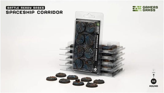 Gamer Grass Spaceship Corridor Bases - Round 32mm - Cobbco