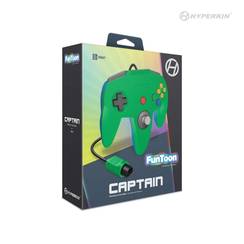 Load image into Gallery viewer, Hyperkin M07260 - HG Captain" Premium Controller For N64 Funtoon Collector's Edition (Hero Green) - Cobbco
