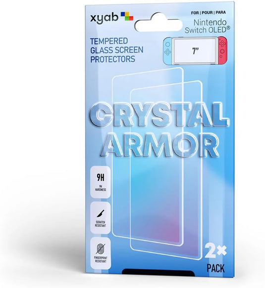 XYAB Nintendo Switch OLED Screen Protector 2 Pack – Tempered Glass 9H Hardness Anti - Scratch - Cobbco