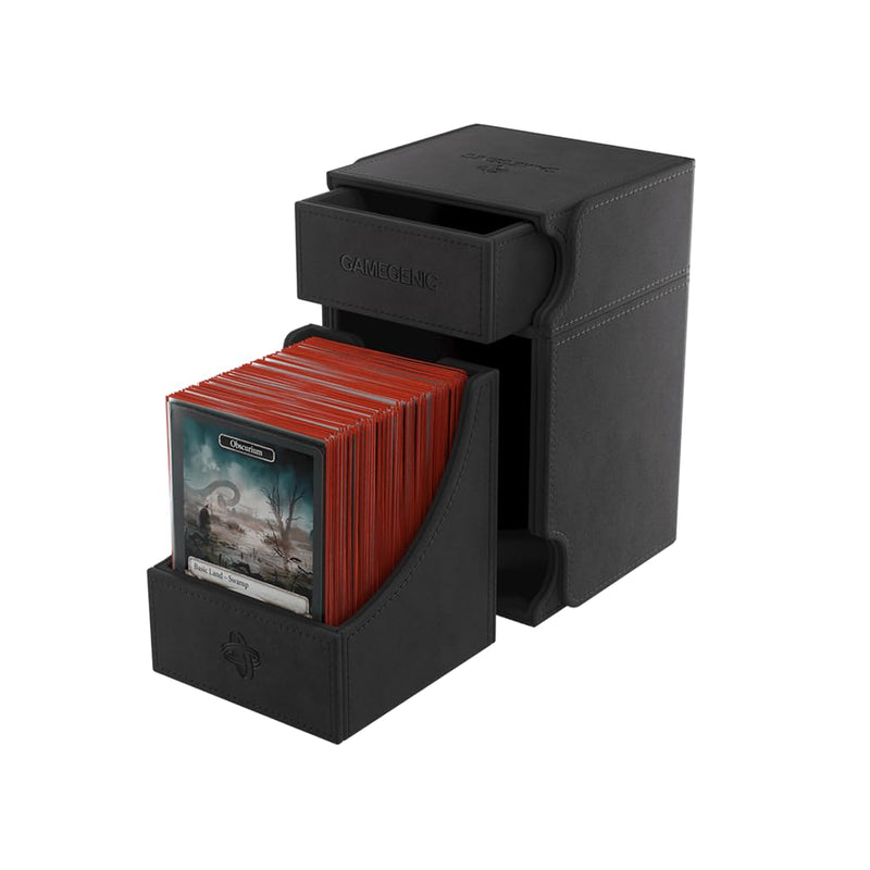 Load image into Gallery viewer, Gamegenic Watchtower 100+ XL Convertible Deck Box Holds Up to 100 Cards Black
