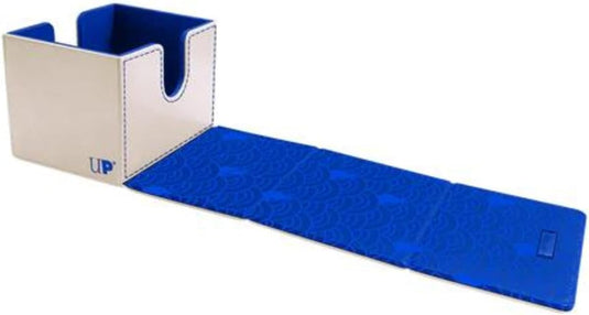 Ultra Pro - Mana 8 Alcove Edge Deck Box - Island for Magic: The Gathering, Store & Protect up to 100 Standard Size MTG Cards, Great for Commander Deck, Side Loading Deck Box, Premium Leatherette - Cobbco