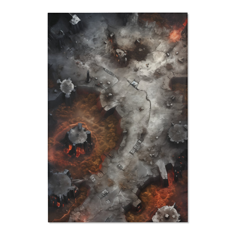 Load image into Gallery viewer, Table Top Polyester Chenille Battle mat 48&quot; x 72&quot; (4ft x 6ft) Warzone Unknown Planet #1
