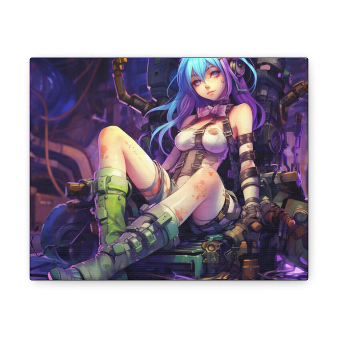 Canvas Gallery Wraps - Anime Girl Punk Fixer #1 Canvas Print,  Waifu and Weebs, Nerdy Gift Idea