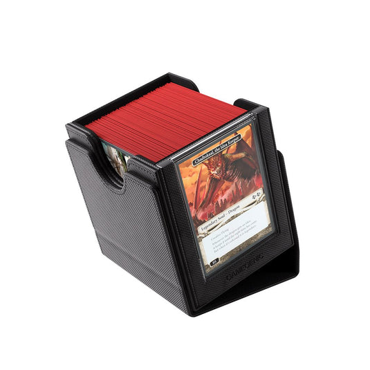 Gamegenic Sidekick Pro 100+ XL Convertible - Premium Deck Box with Card Display Black - Cobbco