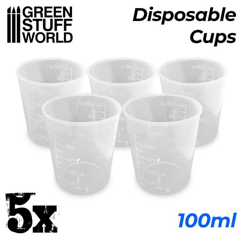 Load image into Gallery viewer, Green Stuff World for Models &amp; Miniatures Disposable Measuring Cups 100ml 2453
