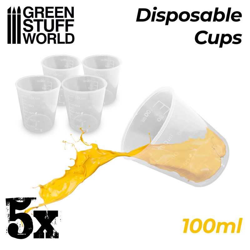 Load image into Gallery viewer, Green Stuff World for Models &amp; Miniatures Disposable Measuring Cups 100ml 2453
