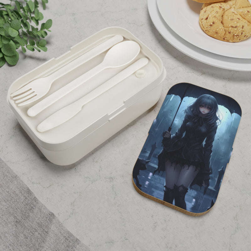 Load image into Gallery viewer, Design Series Sci-Fi RPG - Anime Girl Gotchic #1 Bento Lunch Box , Waifu and Weebs, Nerdy Gift Idea
