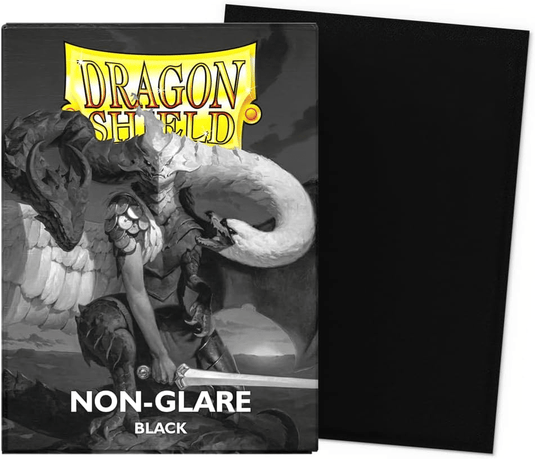 Dragon Shield Standard Size Card Sleeves – Matte Black No Glare 100CT - Cobbco