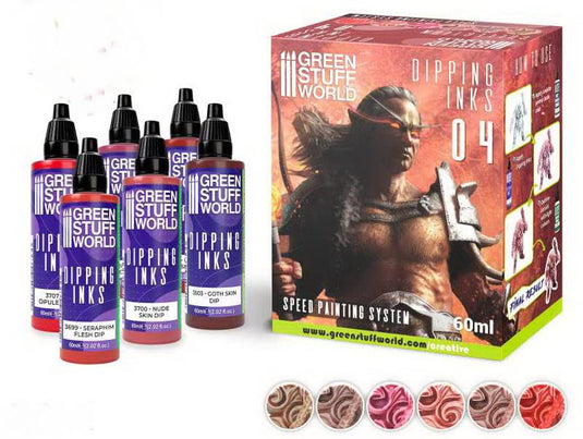 Green Stuff World Paint Set 11696 - Dipping Ink Contrast Paint Collection 04