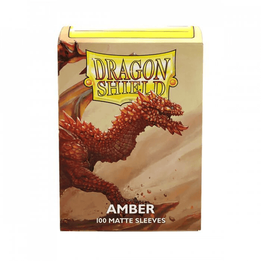 Dragon Shield Standard Size Card Sleeves – Matte Amber 100CT - Cobbco
