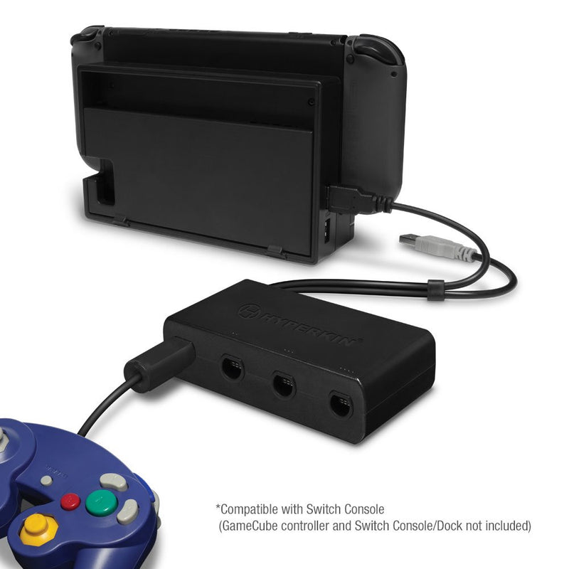 Load image into Gallery viewer, Hyperkin - 4 - Port Controller Adapter for Nintendo GameCube Compatible with Nintendo Switch/ Wii U/ PC - Black - Cobbco

